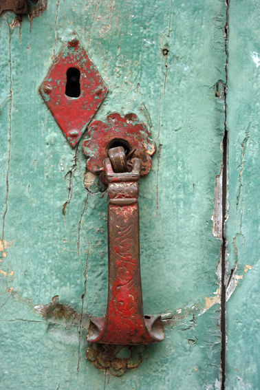 Architectural Photography - Red Door Knocker